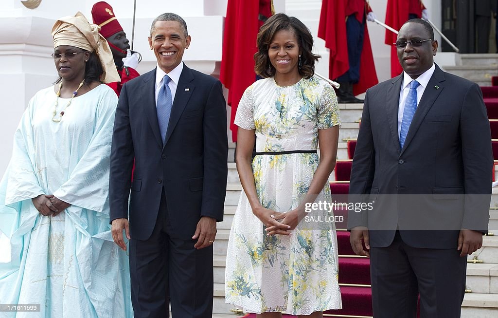 Macky Sall, President of Senegal with The Obamas